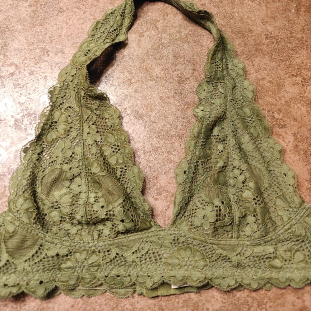 Free People Lace Halter Bralette